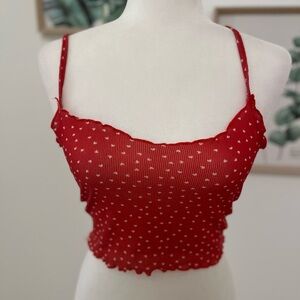 Shein Heart Crop Tank Top - Women’s | Color: Red